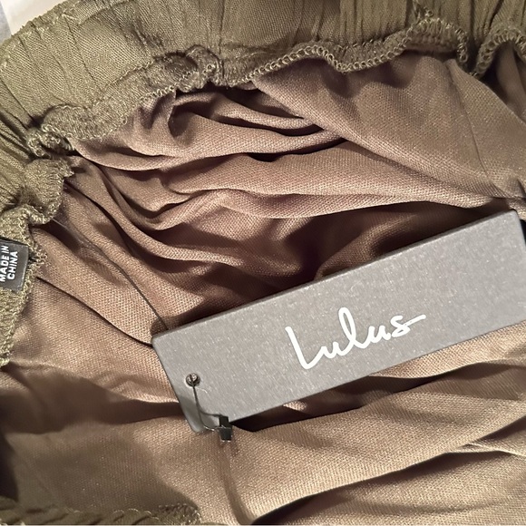 NWT Lulus Lost in Paradise Olive Green Maxi Dress - Picture 5 of 6